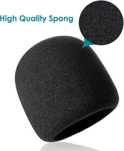 Vista 6 de Protector de viento de espuma para Blue Yeti, Yeti Pro, MXL, Audio Technica y otros micrófonos grandes, cubierta de filtro pop fabricada