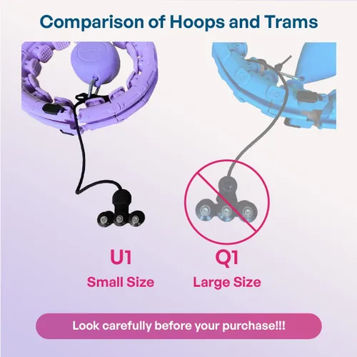 Vista 3 de Leann L!fe U1-30 Knots Waist 61”, Magnetic Lock Smart Weighted Hula Hoop for Adults Weight Loss, Infinity Hoop Plus Size, Children Adult Home