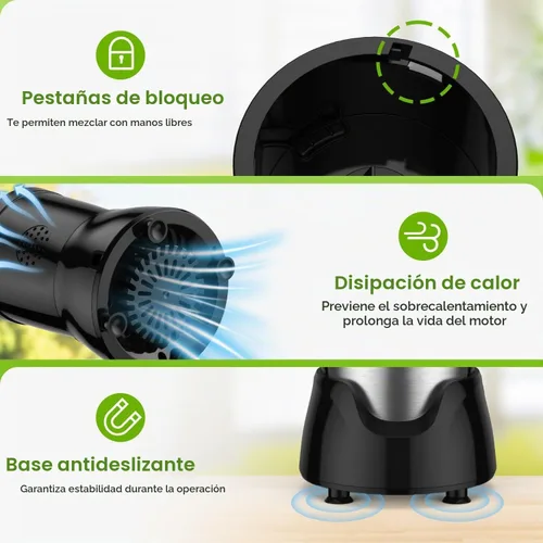 Vista 5 de KOIOS BL319B - Licuadora personal para batidos con 3 tazas para llevar de 22 onzas, color negro Press-and-Twist Lock, 22000 RPM, Detachable Blade