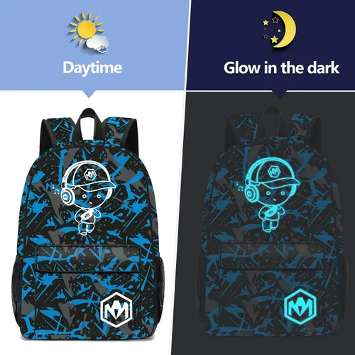 Vista 2 de Mochila escolar para estudiantes, mochila de viaje para adolescentes, Azul (Blue-3pcs)), 4347026043