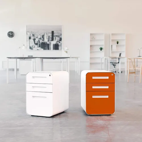 Vista 2 de Laura Davidson Furniture Stockpile Archivador de 3 Cajones con Cerradura - Archivador de Metal Bajo Escritorio de Oficina, Carpetas de Archivo