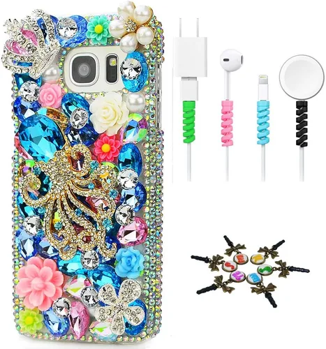 Vista 18 de Bling Case SSSGCDwCPSeries-24 - Funda con diseño 3D hecho a mano, 100 + cristales brillantes