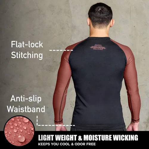 Vista 20 de Elite Sports MMA, BJJJ, No-Gi, protección de entrenamiento de manga corta