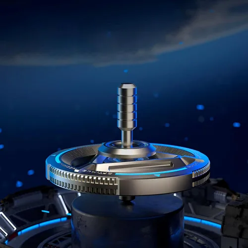 Vista 4 de Spinner de metal para niños y adultos, alta velocidad y silencio con luz brillante, spinner de dedos genial, anti-ansiedad y liberación de estrés