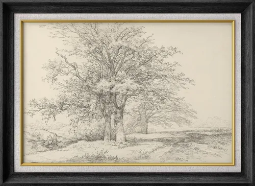 Vista 11 de SIGNWIN Arte de marco de alta calidad, elegante, vintage, ilustraciones de dibujo de árbol, arte fino, arte tradicional icónico para sala de estar