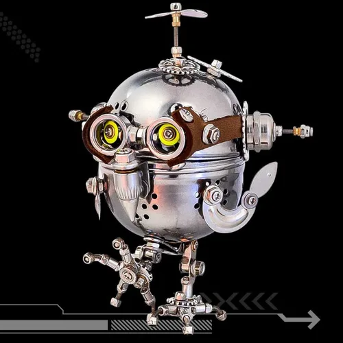 Vista 7 de LOCHE Rompecabezas de metal 3D, kits de modelo de metal 3D, modelo mecánico Steampunk, rompecabezas 3D, 110 piezas + rompecabezas láser 3D
