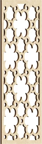 Vista 169 de 9 3/8"W x 24 3/8"H x 1/4"T Southgate Decorativos Paneles De Pared De Madera Calado, Abedul