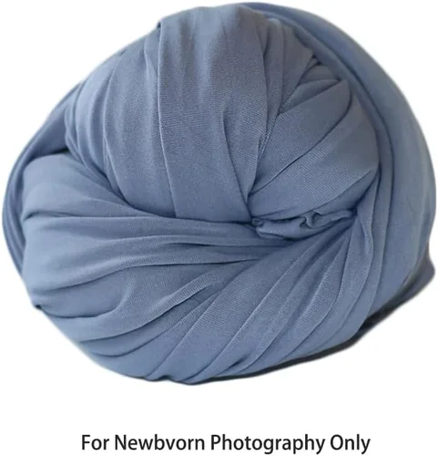 Vista 3 de Zeroest Fotografía de recién nacido envoltura elástica para niño y niña, accesorios de fotografía, manta elástica para bebé (azul)