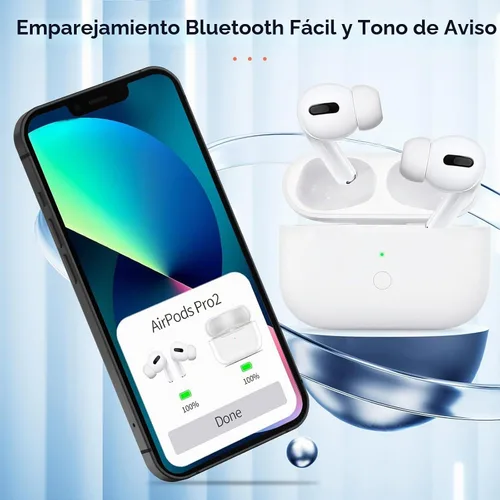 Vista 3 de Funda de carga inalámbrica compatible con AirPods Pro de 1ª y 2ª generación con carga USB-C, puerto de carga tipo C para AirPods Pro, funda de carga