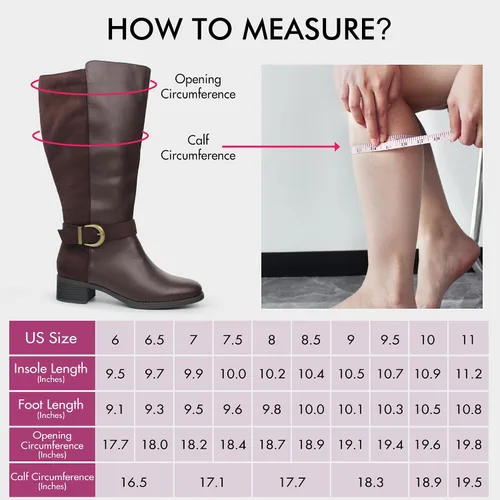 Vista 5 de Hawkwell Botas altas hasta la rodilla con cremallera lateral extra anchas para mujer