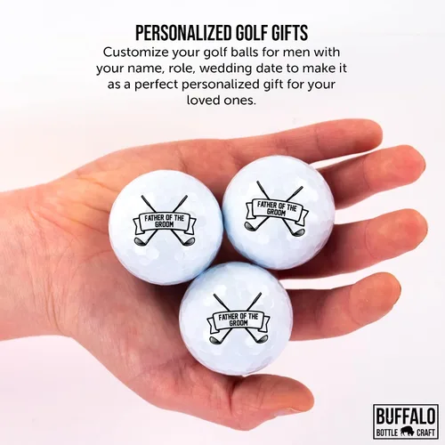 Vista 3 de Regalo de boda del padre del novio, funda de 3 pelotas de golf Wilson Staff Elite