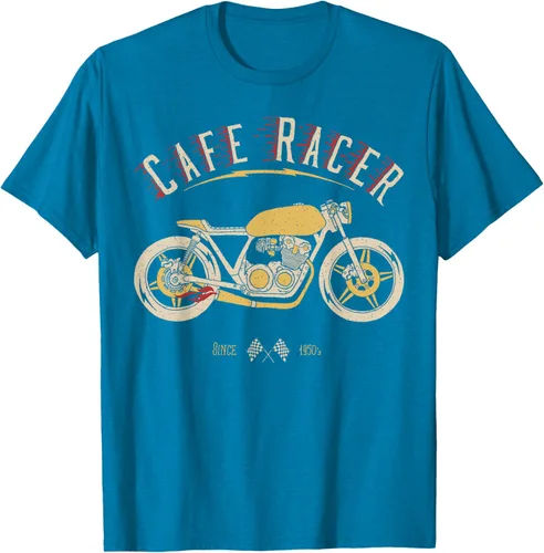 Vista 9 de Camiseta Cafe Racer - Old School - Camiseta de motocicleta vintage Negro