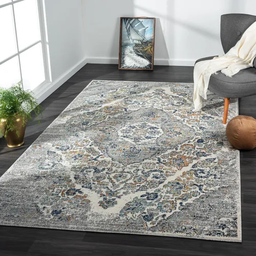Vista 16 de Luxe Weavers 4620 Marine 2x3 - Alfombra floral envejecida