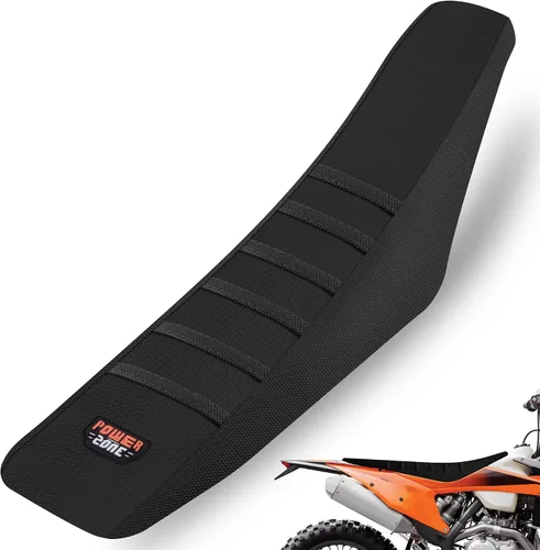 Vista 14 de Universal Funda de Asiento para Moto de Cross - Fundas de Asiento de Goma Suave Acanalada para Motocross Enduro Azul