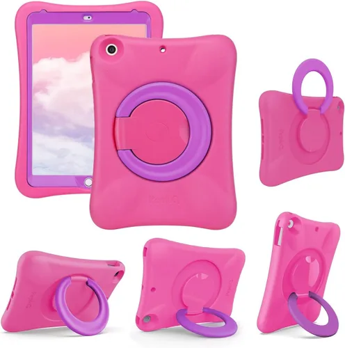 Vista 10 de Pepkoo Funda para niños para iPad, cubierta a prueba de golpes para iPad de 9.7” de 6ª/5ª generación (2018/2017) / iPad Air 2 / iPad Air, protectora