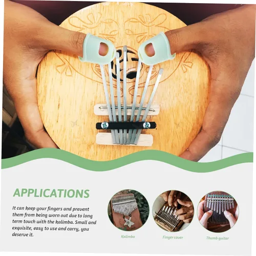 Vista 7 de Kalimba - Fundas para pulgares, protección para los dedos, cómodas almohadillas de silicona para sesiones de práctica prolongadas, cubiertas