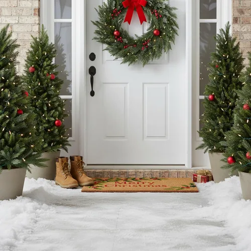 Vista 5 de Calloway Mills 121022436 Felpudo de Feliz Navidad, 24 x 36 pulgadas