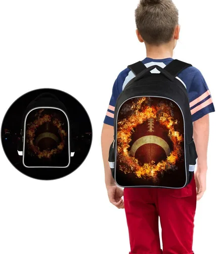 Vista 7 de Mochila escolar luminosa con impresión 3D de gran capacidad, ligera, para estudiantes