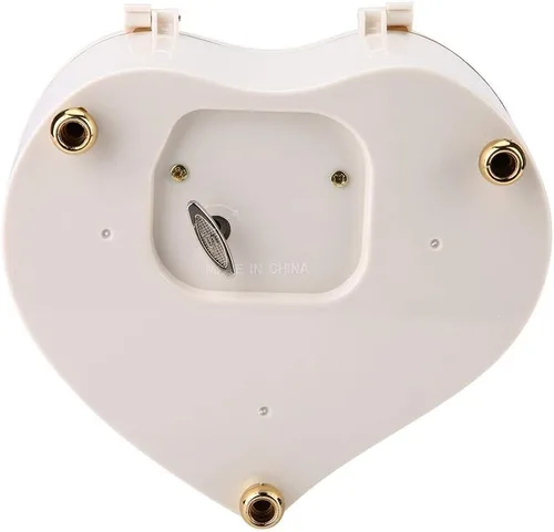 Vista 7 de Caja de música de bailarina, caja de música de bailarina giratoria mecánica, caja de música en forma de corazón para niñas, niños, regalo