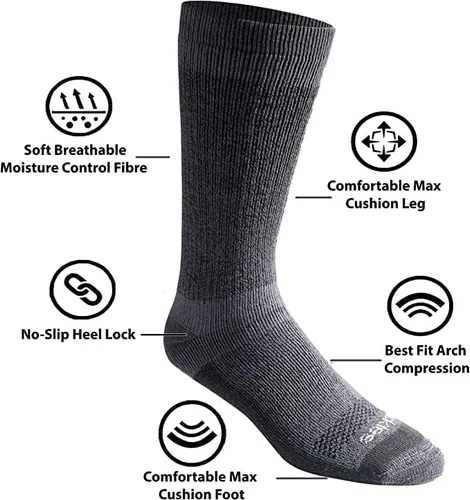 Vista 2 de Dickies Dri-tech Moisture Control Max - Calcetines para hombre, paquete múltiple