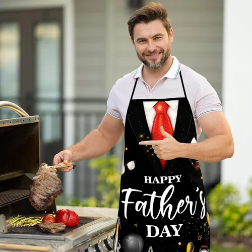 Vista 4 de Apron for Men Women, Funny Kitchen Apron for Party Cooking Baking Grill BBQ