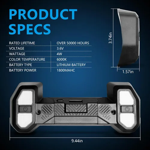 Vista 4 de sukemichi Luz Interior de Mapa Compatible con 2012-2018 Jeep Wrangler JK JKU, Luces de Lectura para Accesorios Jeep JK 2 Puertas 4 Puertas