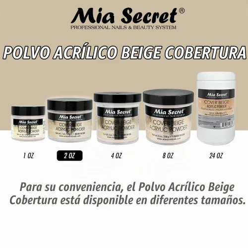 Vista 6 de Mia Secret Cover Beige - Polvo acrílico (2 onzas (paquete de 1))
