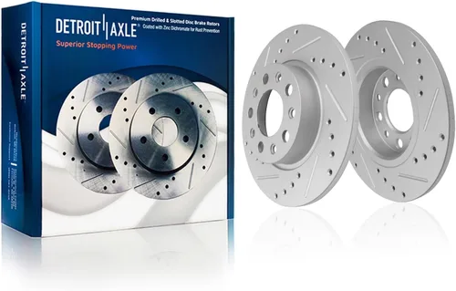 Vista 392 de Detroit Axle - Rotores de freno delantero para 04-13 Mazda 3 Rotores de frenos de disco 06-15 Mazda 5 Reemplazo: Rotor regular delantero de 11.81