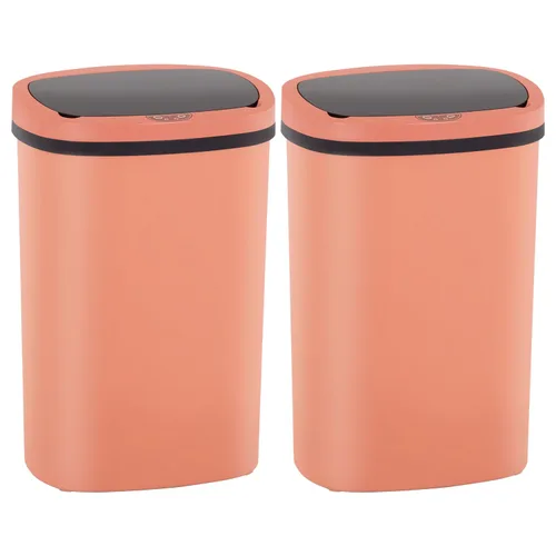 Vista 11 de PayLessHere Bote de basura de plástico de 13 galones Negro Tapa automática sin contacto con sensor de movimiento Bote de basura de cocina