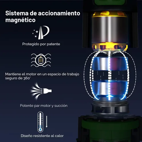 Vista 5 de Limpiador de bañera de hidromasaje recargable para spa - Sistema de accionamiento magnético, filtro de malla ultra fina para partículas pequeñas