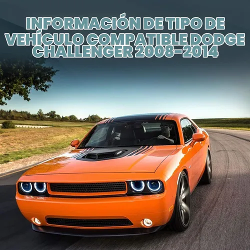 Vista 2 de Conjunto de faros delanteros VLAND Compatible con Dodge Challenger 2008-2014 3ra Gen Cupé, Normal