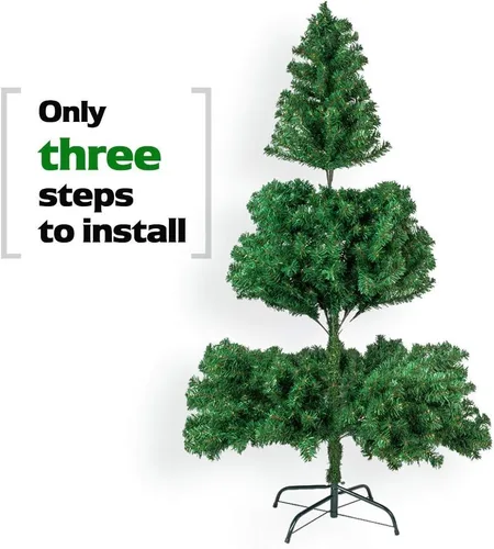 Vista 3 de Árbol de Navidad de 8 pies, Arboles De Navidad Con Luces En Ofertas, Árbol de Navidad Azul con 1138 Ramas, Árbol de Navidad