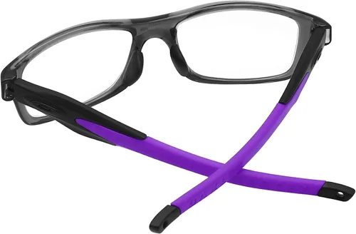 Vista 4 de BroLizard - Brazos de repuesto para Oakley Crosslink Glass Satin Black Frame - Púrpura