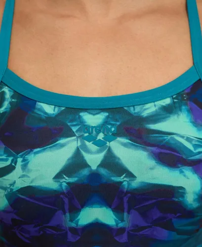 Vista 3 de Arena Traje de baño Performance Hero Camo Challenge Back para mujer