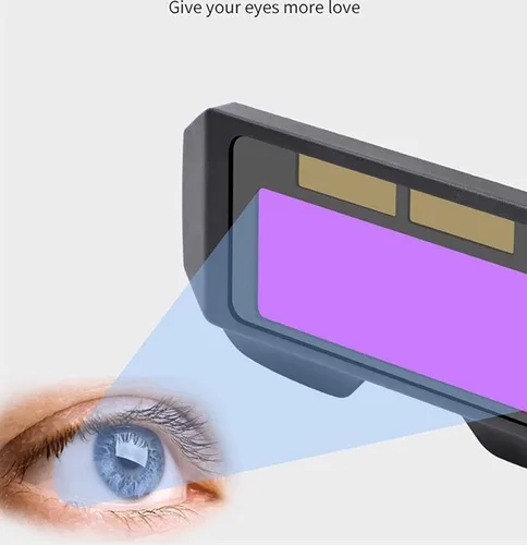 Vista 3 de LuFOX Gafas de soldadura de oscurecimiento automático Gafas de soldadura de protección ocular de seguridad con correa elástica para soldador