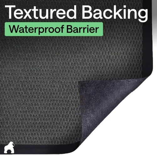 Vista 63 de Gorilla Grip - Tapete afelpado original de goma con perfil bajo, resistente, duradero, impermeable y fácil de limpiar para interior y exterior Marrón