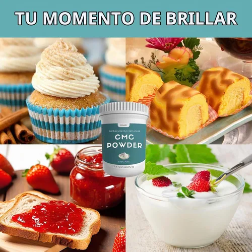 Vista 5 de Polvo CMC de 9.6 onzas, 100% puro, polvo CMC premium para fondant