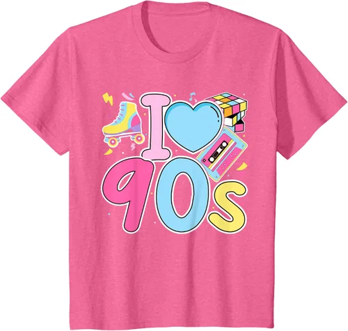 Vista 65 de I Love 90's Retro Style Nostalgia Vibe Funny 1990's Party T-Shirt Negro