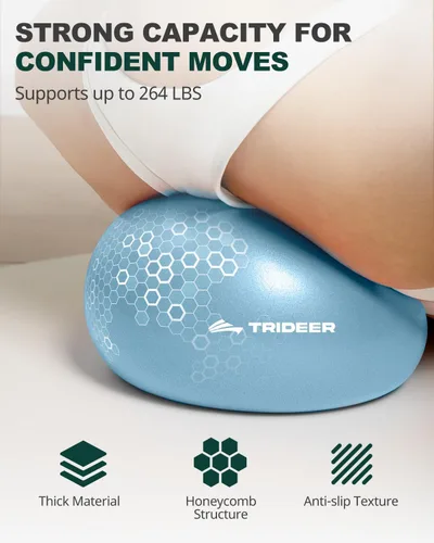 Vista 3 de Trideer 9-Inch Pilates Ball, Small Exercise Ball Pilates Equipments for Yoga, Physical Therapy, Pregnancy, Postpartum, Core Training, Balance