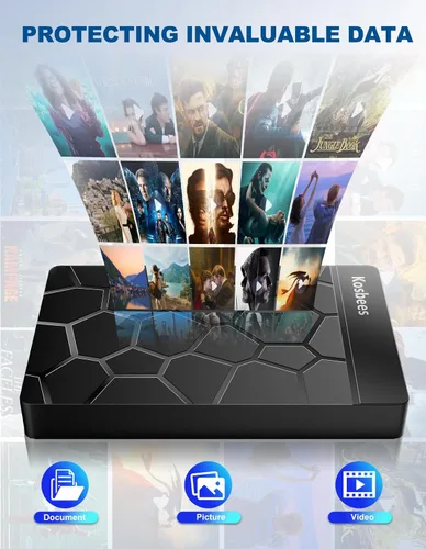 Vista 6 de Discos duros externos de 500 GB, disco duro portátil para Windows, disco duro externo ultradelgado, compatible con PC, MAC, laptop, PS4, Xbox one