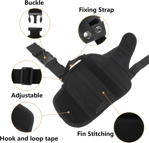 Vista 3 de TORMEN Funda táctica ajustable para pistola de pierna derecha, compatible con Nerf Elite Series Blaster