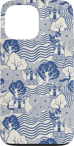Vista 22 de Blue Pagoda Chinoiserie Pattern Case for iPhone 17