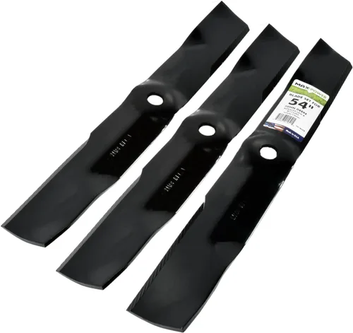 Vista 8 de MaxPower 561809B3 - Juego de 3 cuchillas fabricadas en Estados Unidos Para muchos 54 pulgadas. Cortacéspedes John Deere, reemplaza a OEM # M115496