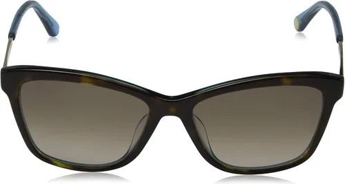 Vista 2 de Juicy Couture JU 604/S Gafas de sol rectangulares para mujer, color azul habana/marrón degradado, 2.205 in, 0.669 in, Azul