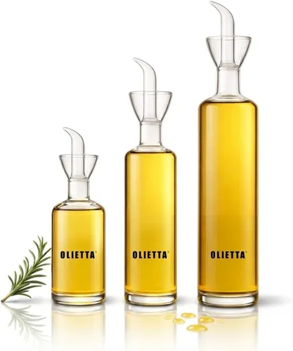 Vista 10 de Olietta Dispensador de Aceite de Oliva Botella de Vidrio Borosilicato - 4.2 oz 125ml Dispensador Antigoteo - Vertedor a Prueba de Fugas Rociador