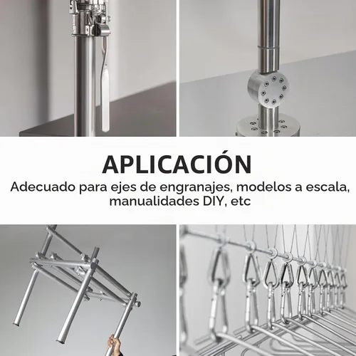 Vista 6 de Eoiips Varilla redonda de acero inoxidable 304 de 1 pulgada de diámetro, barra sólida de 10 pulgadas de largo, para manualidades de metal