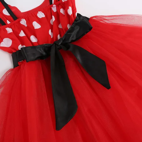 Vista 6 de Gridamea - Vestido de Minnie Mouse para niñas, disfraz de Mickey para fiesta de cumpleaños