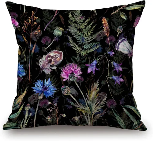 Vista 18 de Solekla Funda de cojín botánica con diseño de cactus y suculentas verdes, funda de cojín para sofá, decorativo, cuadrado, 18 x 18 pulgadas