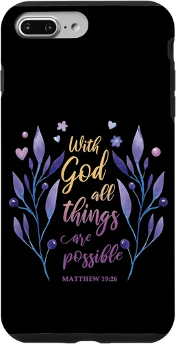 Vista 12 de with God All Things are Possible Matthew 19:26 Christian Case for iPhone 16