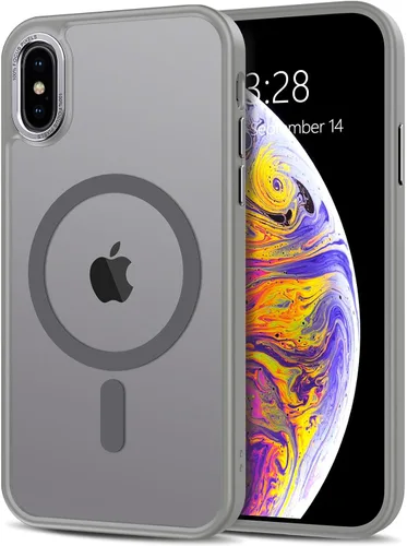 Vista 286 de Anuck - Funda magnética para iPhone 11 compatible con MagSafe, carcasa trasera mate translúcida dura, borde de TPU, delgada, resistente a impactos